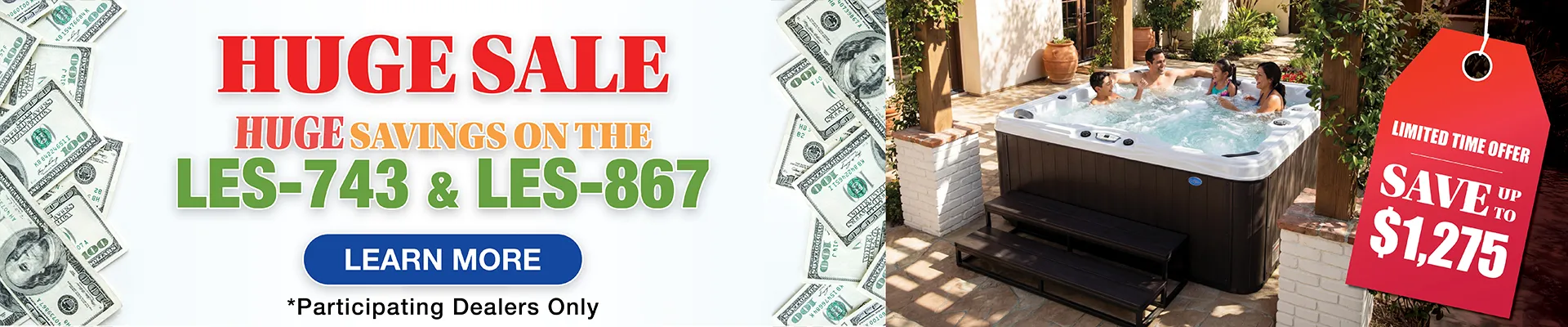 Calspas hot tub being used in a family setting - Whitehouse